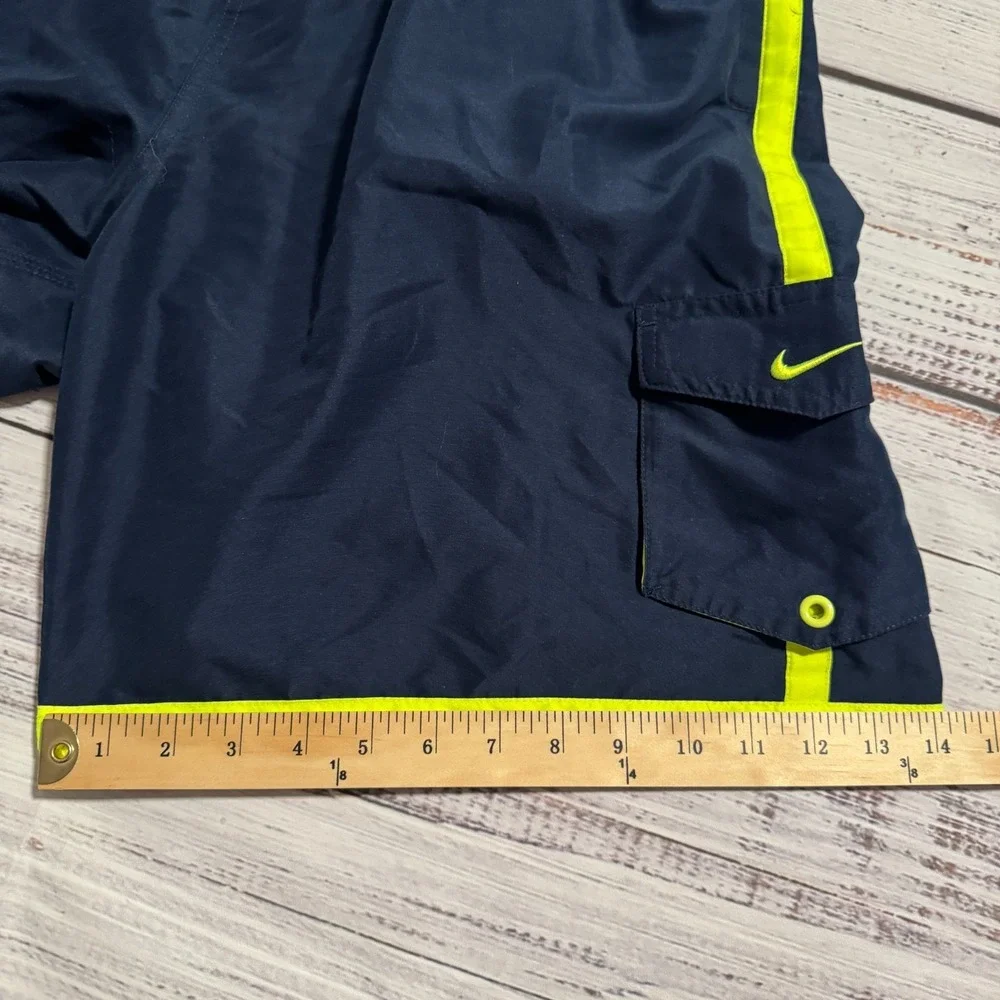 Vintage 00s Nike‎ Swim Trunks Hybrid Shorts Blue and Green Men's Size XXL